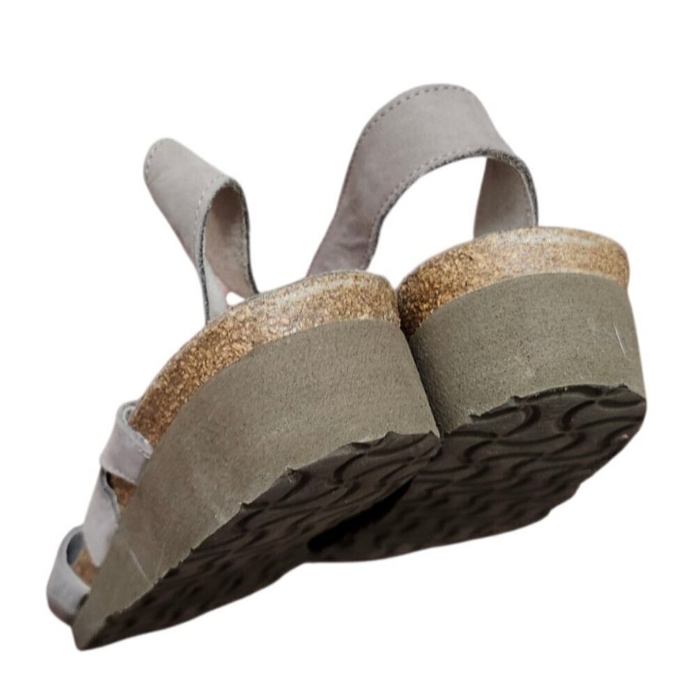 NAOT Kayla Leather Comfort Sandals Beige Taupe Cork Footbed Women EU 41 US 10 - Picture 9 of 14
